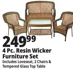 Ocean State Job Lot 4-Piece Resin Wicker Furniture Set offer