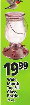 Ocean State Job Lot Wide Mouth Top Fill Glass Bottle offer