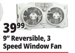 Ocean State Job Lot 9 Reversible, 3 Speed Window Fan offer
