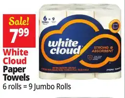 Ocean State Job Lot White Cloud Paper Towels offer