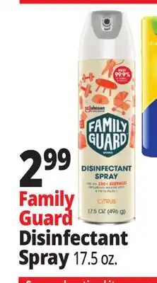 Ocean State Job Lot Family Guard Disinfectant offer