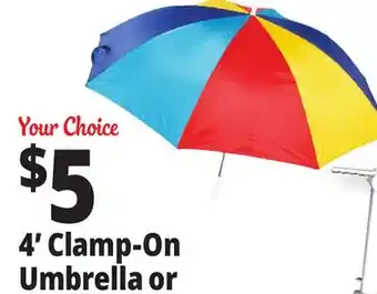 Ocean State Job Lot 4' Clamp-On Umbrella offer