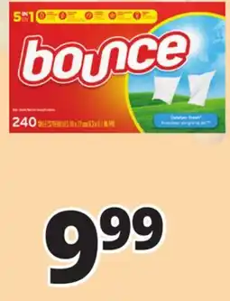 Ocean State Job Lot Bounce Fabric Softener Sheets offer