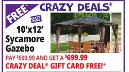 Ocean State Job Lot ShelterLogic 10'x12' Sycamore Gazebo offer