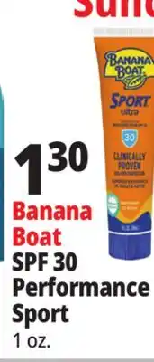 Ocean State Job Lot Banana Boat SPF 30 Performance Sport offer