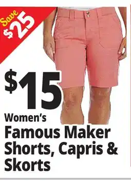 Ocean State Job Lot Women's Famous Maker Shorts, Capris & Skorts offer