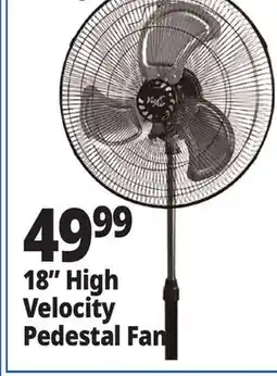 Ocean State Job Lot 18 High Velocity Pedestal Fan offer