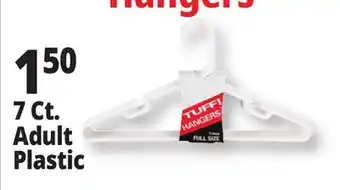 Ocean State Job Lot 7 Ct. Adult Plastic Hangers offer