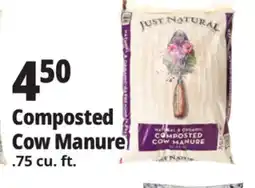 Ocean State Job Lot Just Natural Organic Composted Cow Manure offer