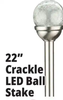 Ocean State Job Lot 22 Crackle LED Ball Stake offer