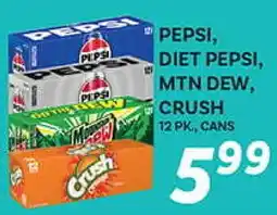 El Paso Grande PEPSI, DIET PEPSI, MTN DEW, CRUSH offer