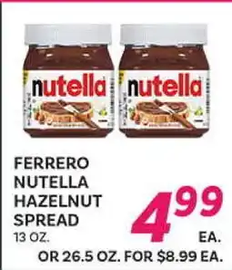 El Paso Grande FERRERO NUTELLA HAZELNUT SPREAD offer