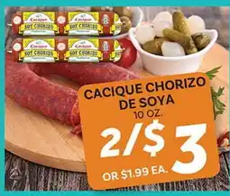 El Paso Grande CACIQUE CHORIZO DE SOYA offer