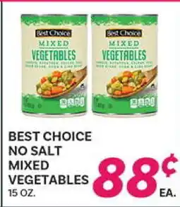 El Paso Grande BEST CHOICE NO SALT MIXED VEGETABLES offer