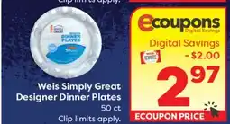 Weis Markets Weis Simply Great Designer Dinner Plates offer