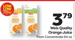 Weis Markets Weis Quality Orange Juice offer
