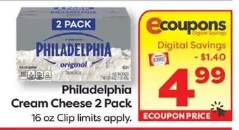 Weis Markets Philadelphia Cream Cheese offer