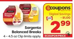 Weis Markets Sargento Balanced Breaks offer