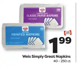 Weis Markets Weis Simply Great Napkins offer