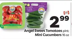 Weis Markets Angel Sweet Tomatoes pint Mini Cucumbers 16 oz offer