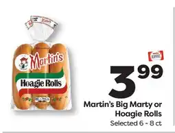 Weis Markets Martin's Big Marty or Hoagie Rolls offer