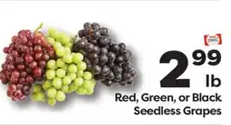 Weis Markets Red, Green, or Black Seedless Grapes offer
