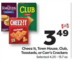 Weis Markets Cheez It, Town House, Club, Toasteds, or Carr's Crackers offer