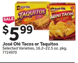 Stop&Shop José Olé Tacos or Taquitos offer