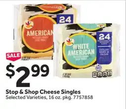 Stop&Shop Stop & Shop Cheese Singles offer