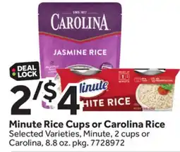Stop&Shop Minute Rice Cups or Carolina Rice offer