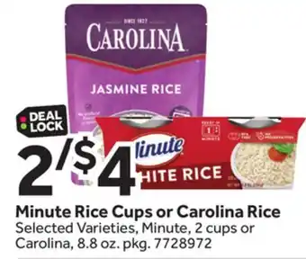 Stop&Shop Minute Rice Cups or Carolina Rice offer