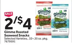Stop&Shop Gimme Roasted Seaweed Snacks offer