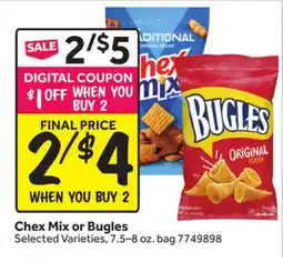 Stop&Shop Chex Mix or Bugles offer