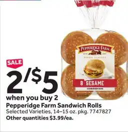 Stop&Shop Pepperidge Farm Sandwich Rolls offer