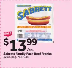 Stop&Shop Sabrett Family Pack Beef Franks offer
