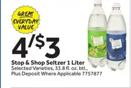 Stop&Shop Stop & Shop Seltzer offer