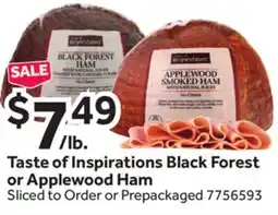 Stop&Shop Taste of Inspirations Black Forest or Applewood Ham offer