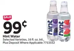 Stop&Shop Hint Water offer