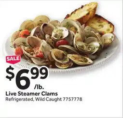 Stop&Shop Live Steamer Clams offer