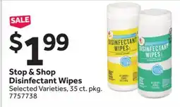 Stop&Shop Stop & Shop Disinfectant Wipes offer