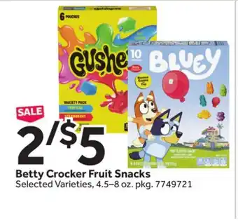 Stop&Shop Betty Crocker Fruit Snacks offer