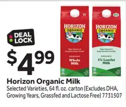 Stop&Shop Horizon Organic Milk offer