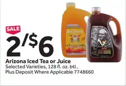 Stop&Shop Arizona Iced Tea or Juice offer
