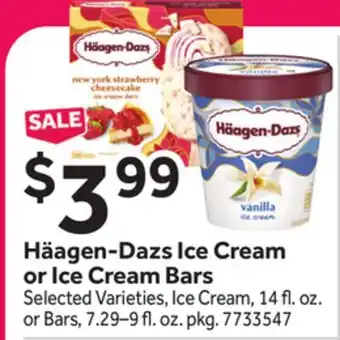 Stop&Shop Häagen-Dazs Ice Cream or Ice Cream Bars offer