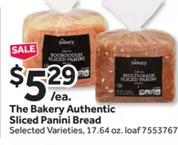 Stop&Shop The Bakery Authentic Sliced Panini Bread offer