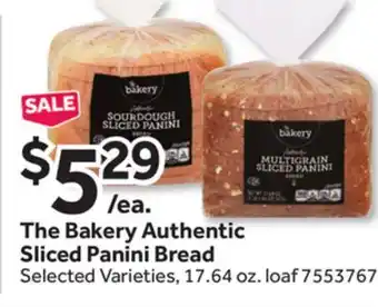 Stop&Shop The Bakery Authentic Sliced Panini Bread offer