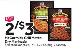 Stop&Shop McCormick Grill Mates Dry Marinade offer