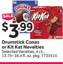 Stop&Shop Drumstick Cones or Kit Kat Novelties offer