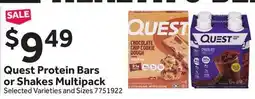Stop&Shop Quest Protein Bars or Shakes Multipack offer