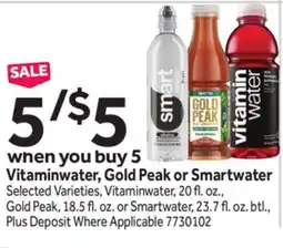 Stop&Shop Vitaminwater, Gold Peak or Smartwater offer